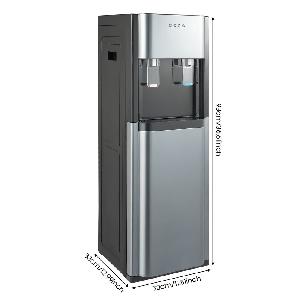 Bottom Loading Water Dispenser with Hot & Cold Water,304 Stainless Steel Inner Liner,5 Gallon Bottle,620W Power  Safe for Home/Office/Commercial (Dark Gray)​