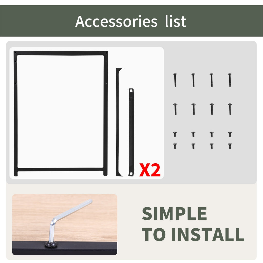 BestOffice 47.2 inches Computer Desk,Modern Simple Style PC Desk with Metal Frame，Nature