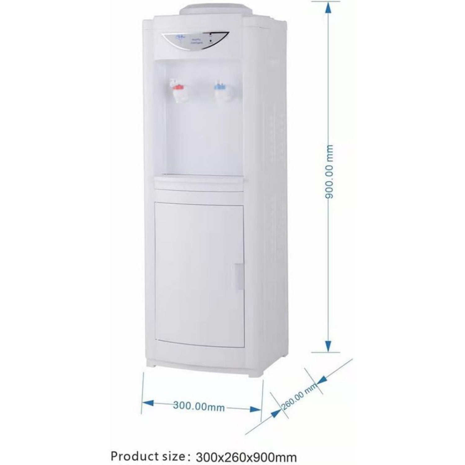 Water Cooler Dispenser, Hot&Cool Top Loading Water Dispenser 5 Gallons Water Coolers with Child Safety Lock Removable Drip Tray & Storage Cabinet(White)