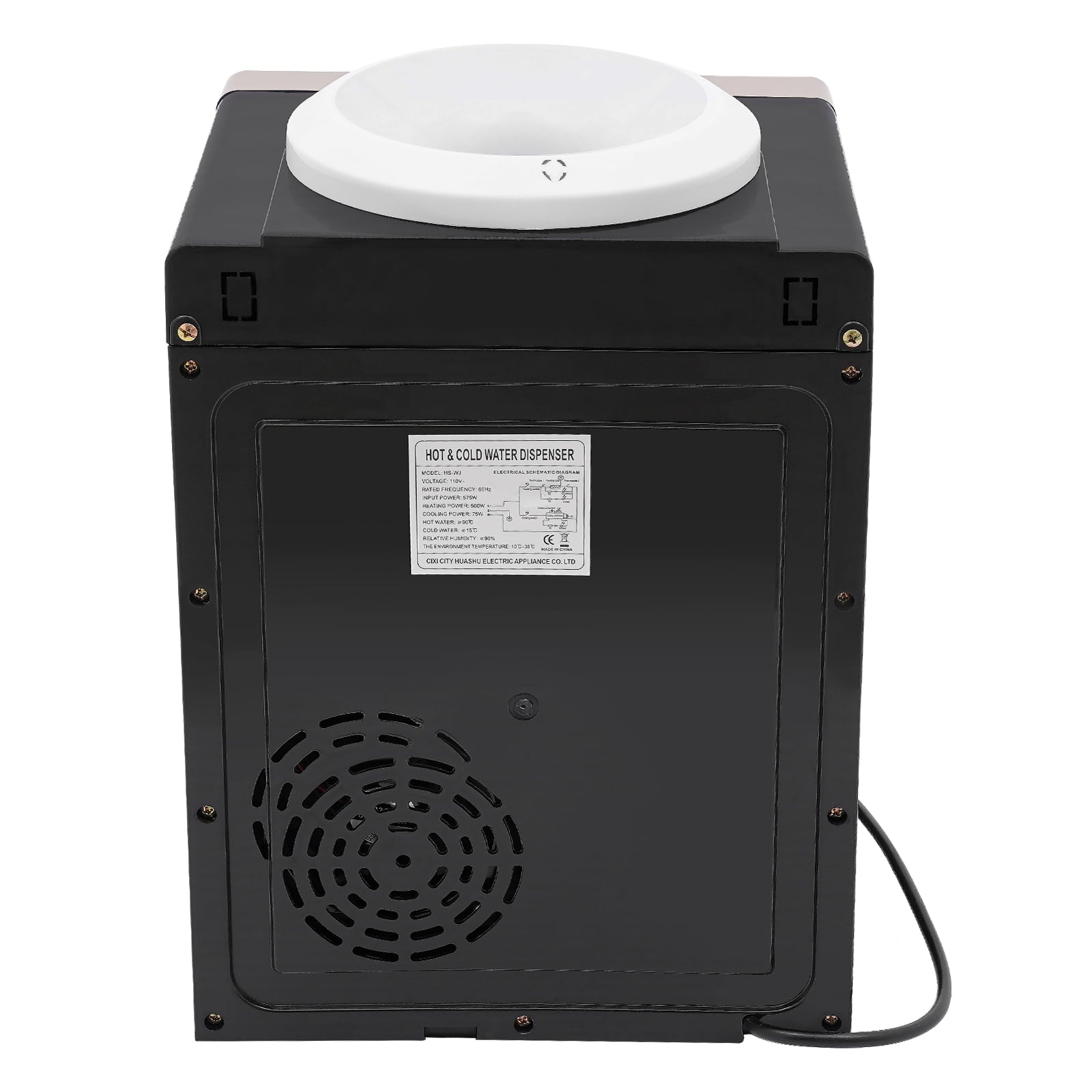 Peakora Countertop Hot and Cold Water Cooler Champagne Gold Desktop Electric Water Dispenser with 500w Heating Power 75w Cooling Power Top Loading Water Dispenser for Both Home and Commercial Places