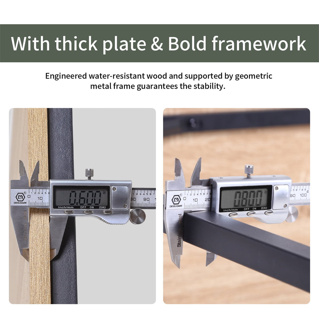 BestOffice 47.2 inches Computer Desk,Modern Simple Style PC Desk with Metal Frame，Nature