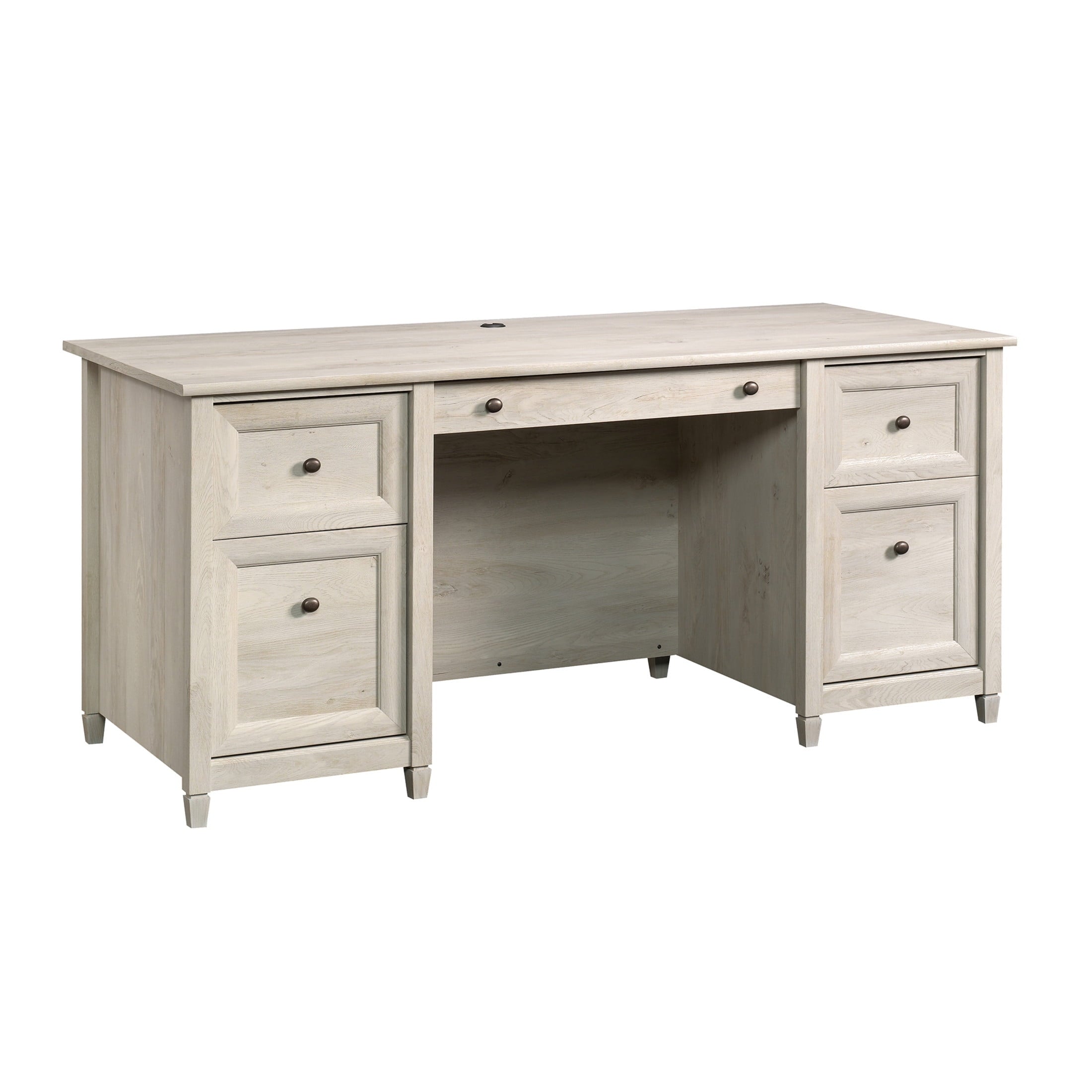 Sauder Edge Water Executive Desk, Chalked Chestnut Finish