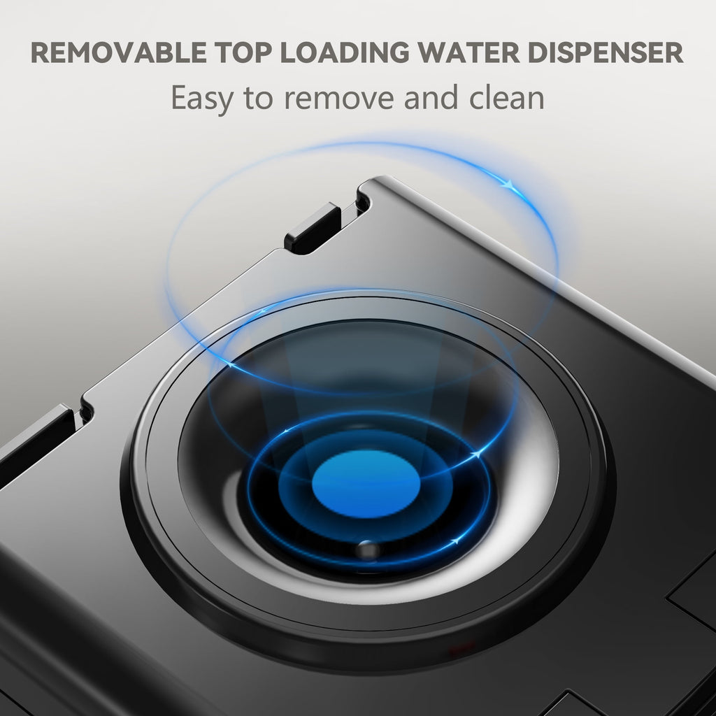 Simzlife Top Loading Hot and Cold Water Dispenser for 3 or 5 Gallon Bottles, Equipped with Child Safety Lock, Suitable for Home Kitchens, Offices and More, Black