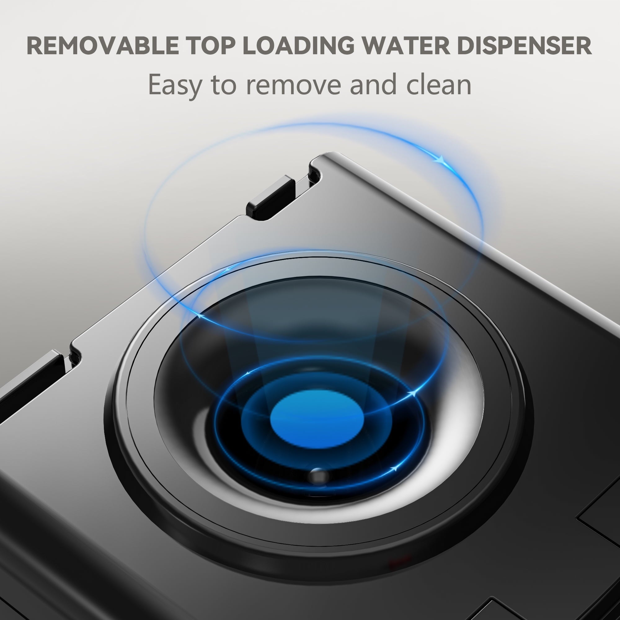 Simzlife Top Loading Hot and Cold Water Dispenser for 3 or 5 Gallon Bottles, Equipped with Child Safety Lock, Suitable for Home Kitchens, Offices and More, Black