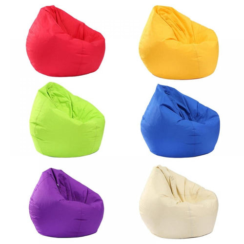 Bean Bags (No Filler) Storage Bean Bag Chair for Adults and Kids, Recliner Gaming Adult Bean Bag for Home Living Room, Zipper Storage Beanbag 27.6x31.5"
