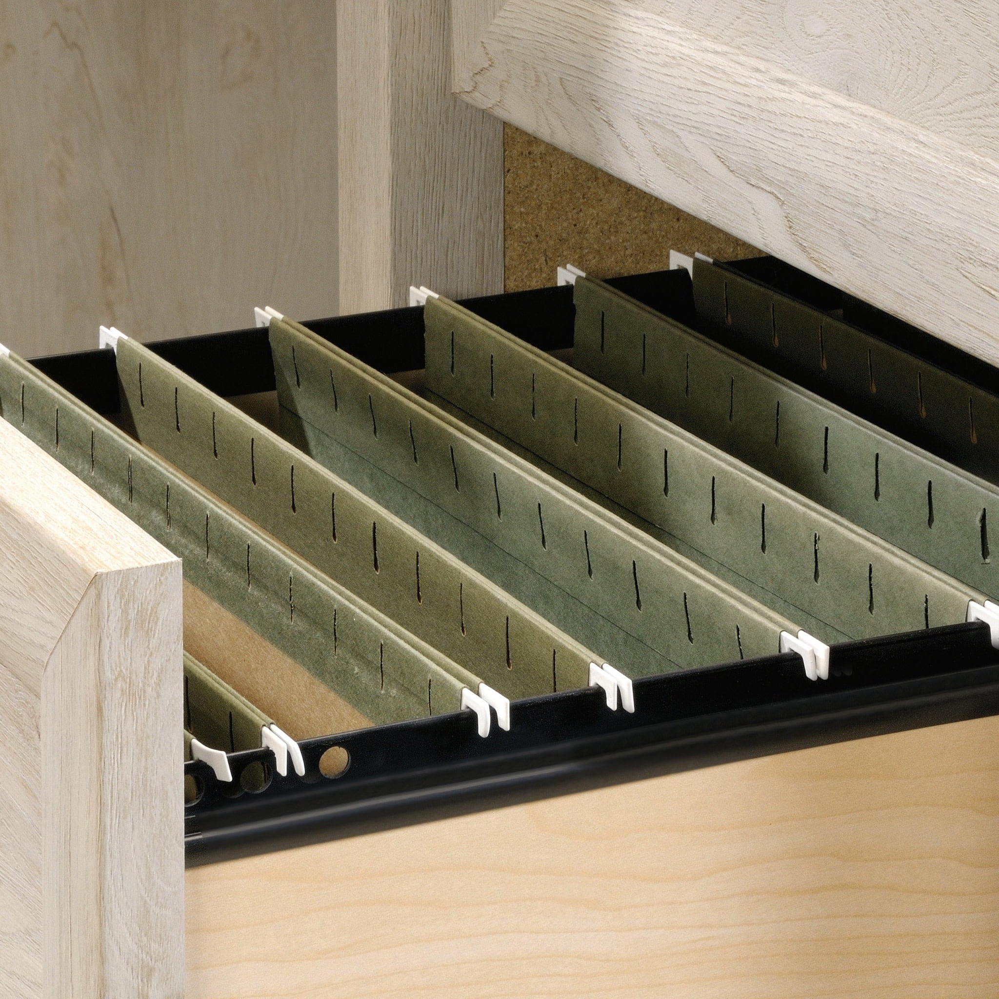 Sauder Edge Water Executive Desk, Chalked Chestnut Finish