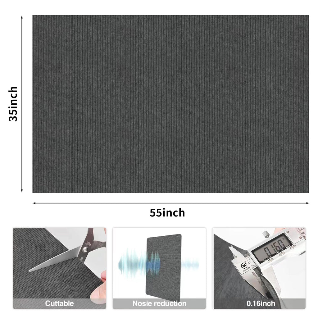 Office Chair Mat for Hardwood Floor Tile 55"x35" Computer Gaming Rolling Under Desk Low-Pile Rug Large Anti-Slip Floor Protector