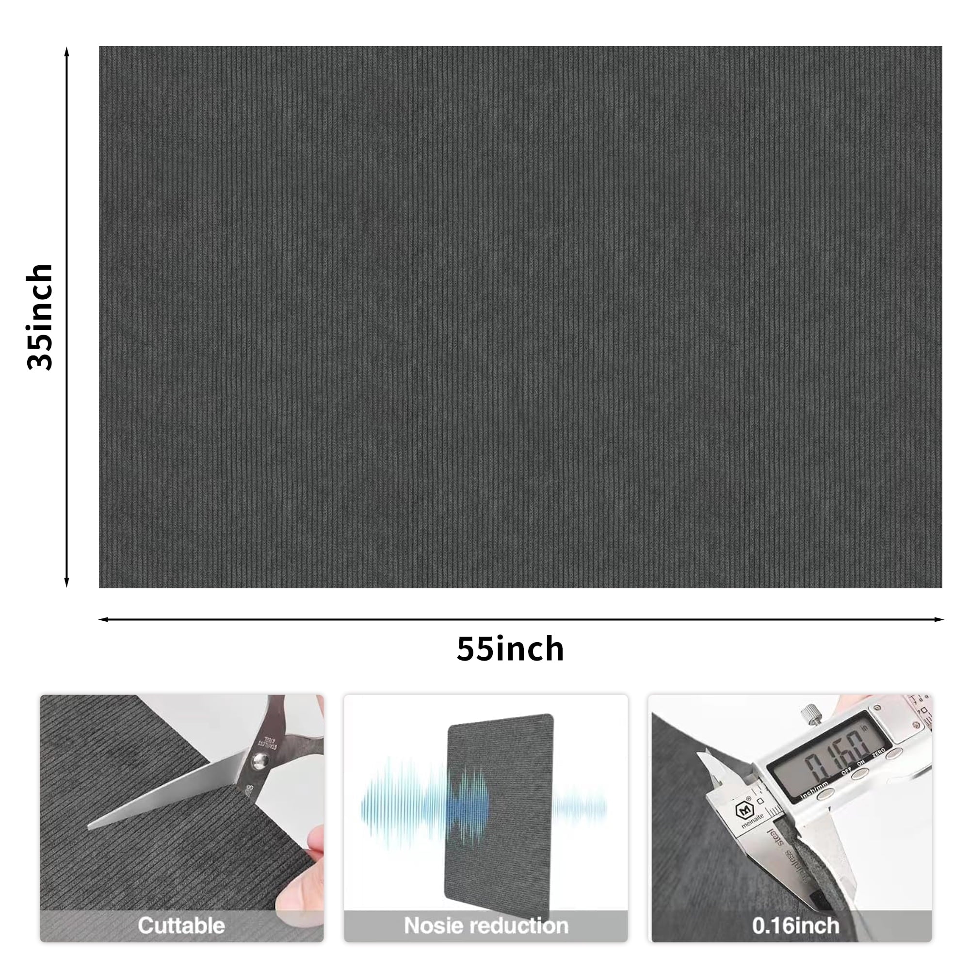 Office Chair Mat for Hardwood Floor Tile 55"x35" Computer Gaming Rolling Under Desk Low-Pile Rug Large Anti-Slip Floor Protector