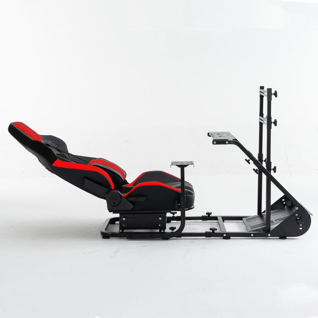 Racing Simulator Cockpit with Adjustable Race Seat, Racing Driving Simulators Fits for Fanatec, PXN, Thrustmaster, and Logitech , Not Included Handbrake, Pedals and Monitor