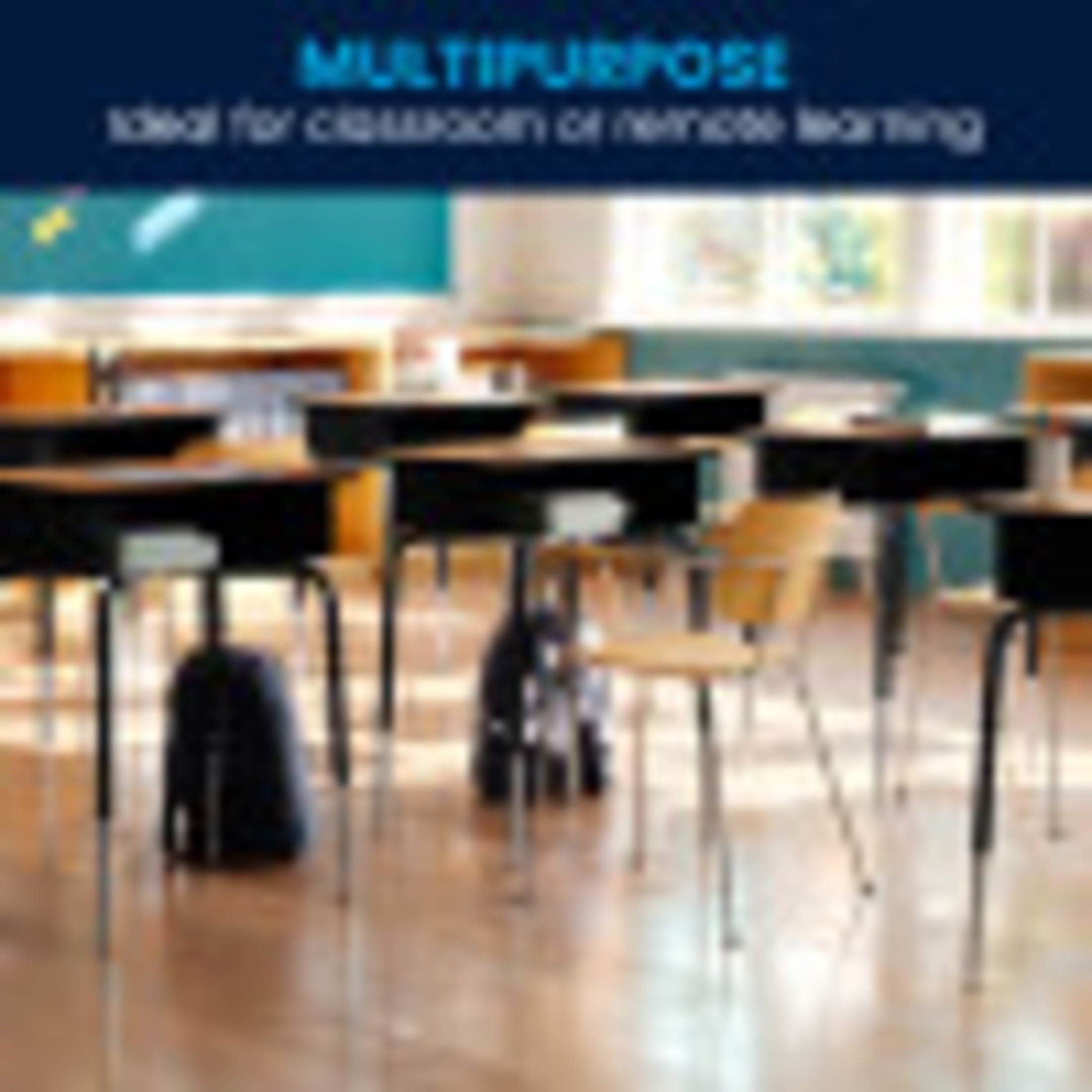 Emma + Oliver Natural Student Desk with Open Front Metal Book Box - School Desk