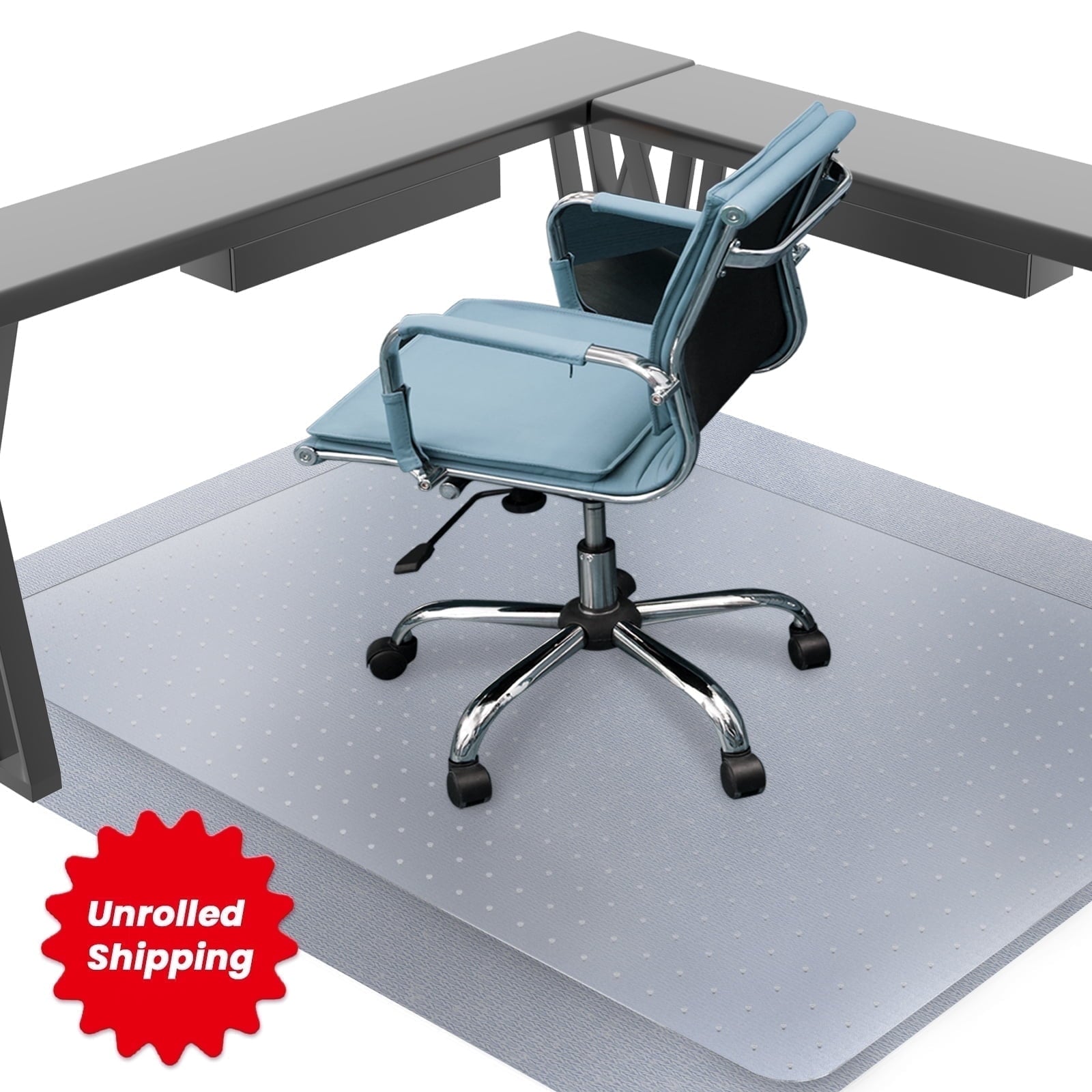 VAVSEA Office Chair Mat for Carpet Floor, Computer Desk Chair Mat for Low Pile Carpet, 36" x 48" Heavy Duty Polycarbonate Clear Floor Mat for Home Office