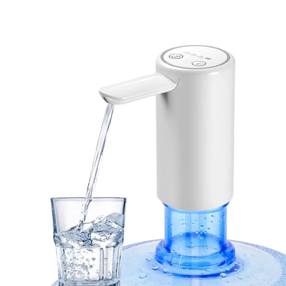 Kifunppy 5 Gallon Water Dispenser Double Pump Rechargeable, Water Dispenser for 5 Gallon Bottle Bottom Loading , Enhance Water Output Portable Automatic Drinking Mini Water Dispenser