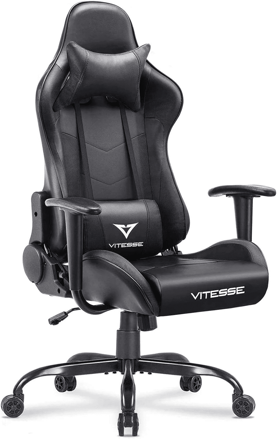 Waleaf Ergonomic Adult Gamer Chair, 330 lb Racing Gaming Office Chair, Gamer Height Adjustable Swivel with Lumbar Support and Headrest