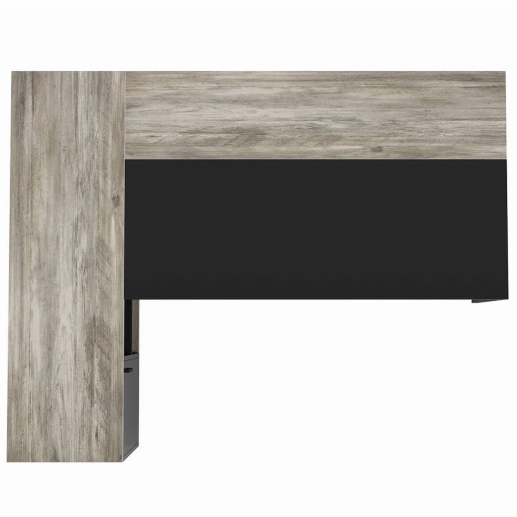 Tribesigns 71 inch Executive Desk, L Shaped Desk with Cabinet Storage, Executive Office Desk with Shelves