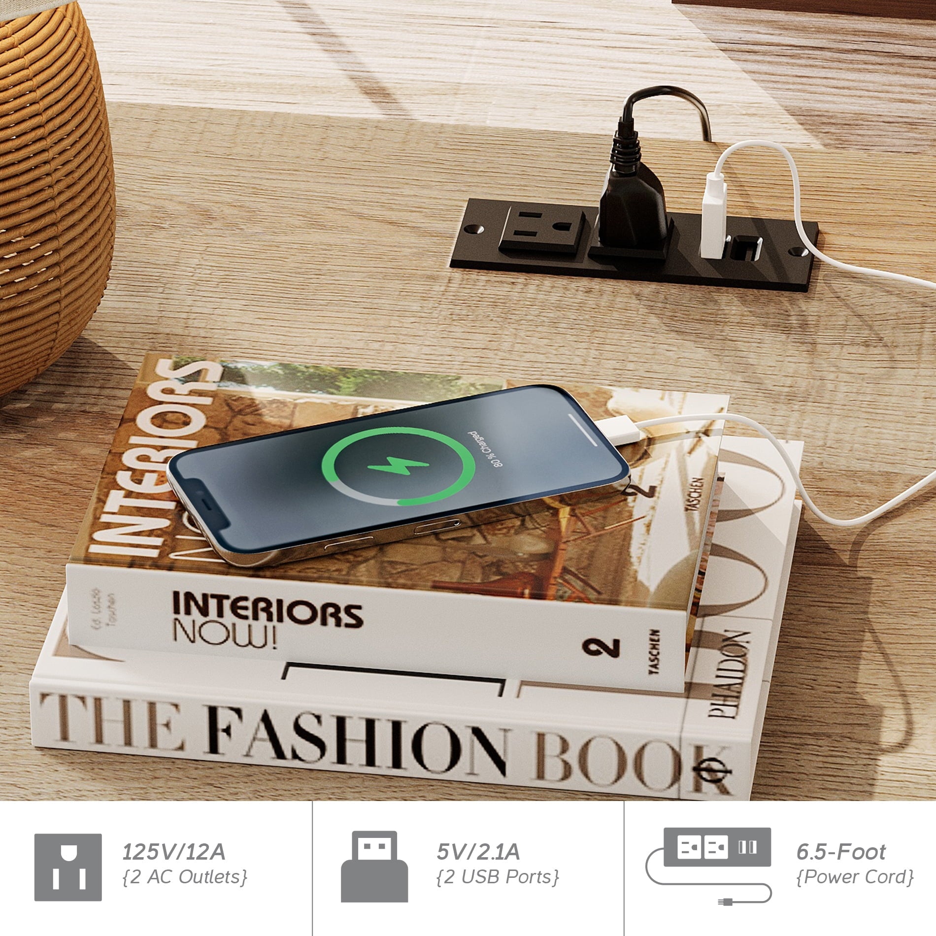 Farmhouse Executive Desk with Drawers, Charging Function, File Drawer, for Home Office, Work, Study Room, Oak