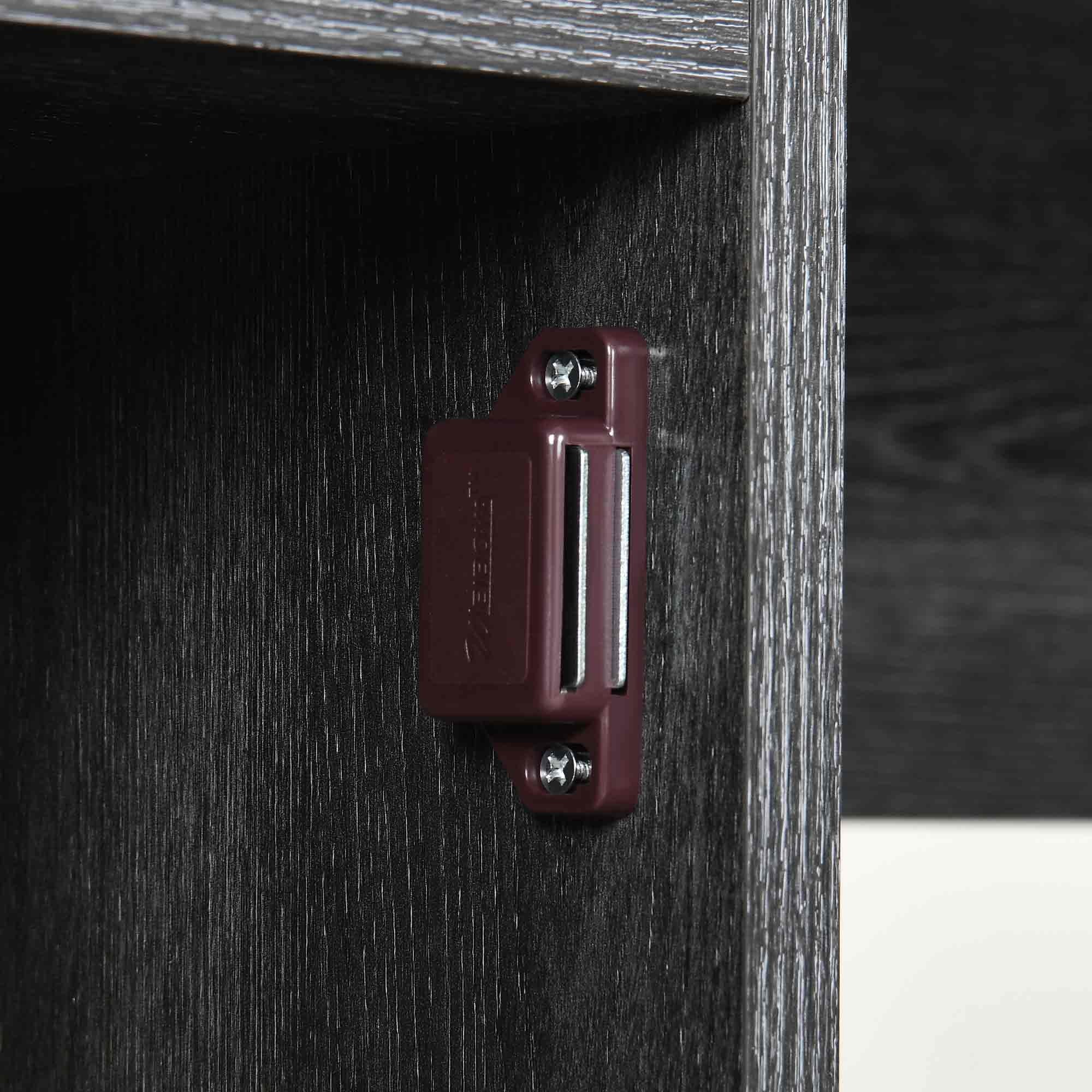 Dextrus 59 inch L-Shaped Desk with Power Outlet & USB Ports, Office Desk with File Cabinets, Large Computer Desk with Drawers, 2 Person Corner Desk Writing Desk with Storage Shelves, Gray