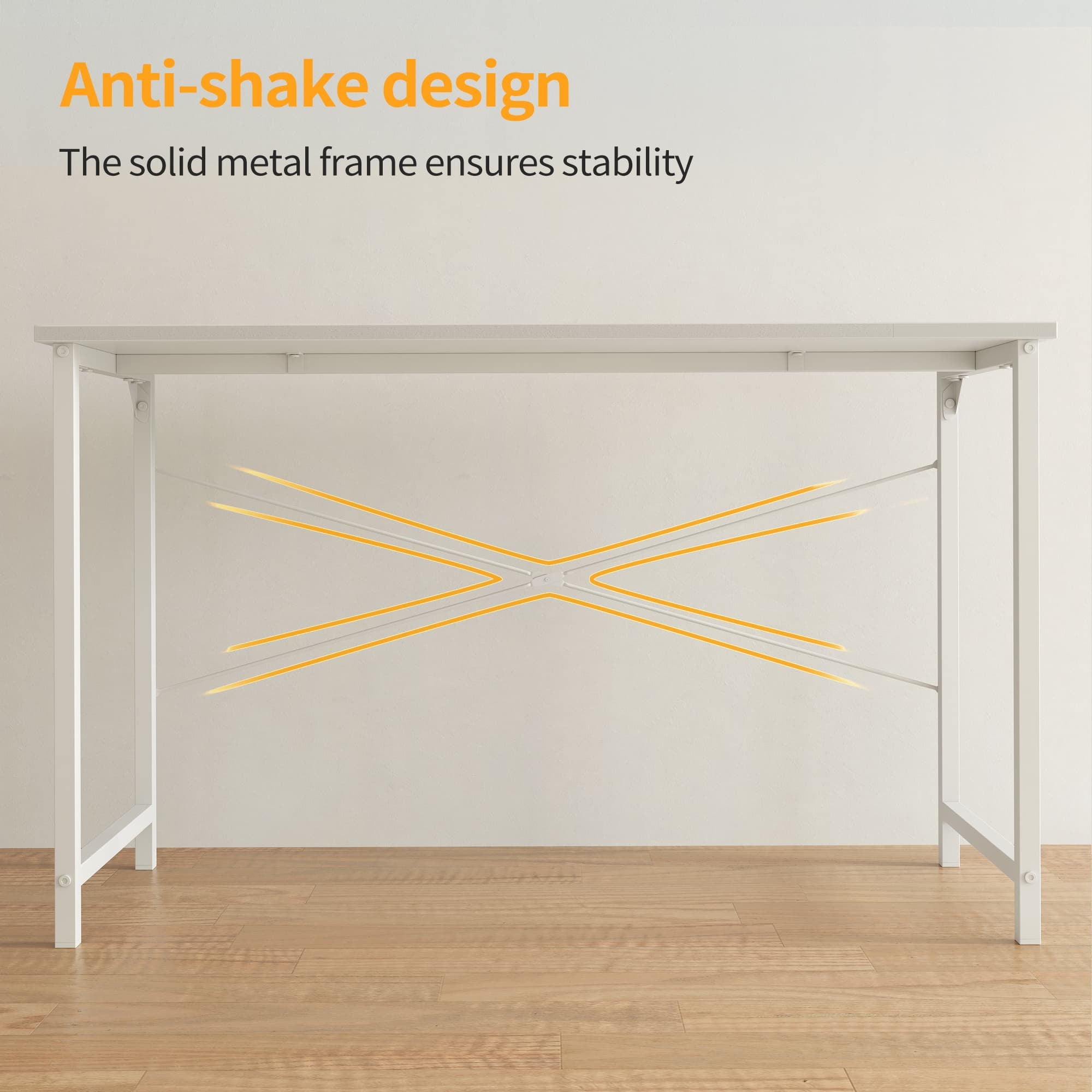 DESINO 32 inch Computer Desk, Small Home Office Desk for Small Spaces, Modern Simple Style for Home Office Study, Perfect for Students and Adults, White