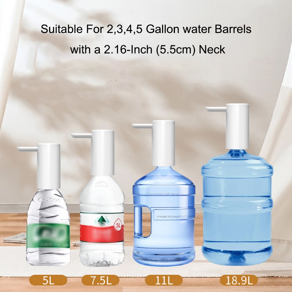 Kifunppy 5 Gallon Water Dispenser Double Pump Rechargeable, Water Dispenser for 5 Gallon Bottle Bottom Loading , Enhance Water Output Portable Automatic Drinking Mini Water Dispenser