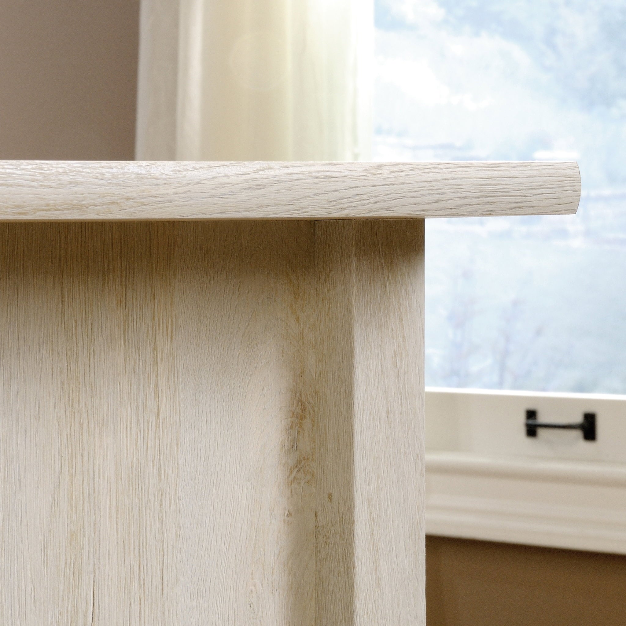 Sauder Edge Water Executive Desk, Chalked Chestnut Finish