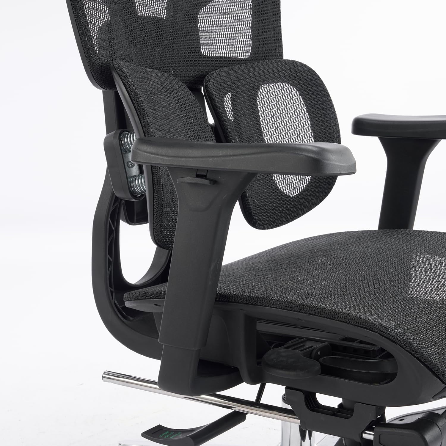 Ergonomic Mesh Office Chair with Armrests, Big and Tall Desk Chair with Lumbar Support, High Back Swivel Computer Chair for Home Office (Black Mesh Dual Support)